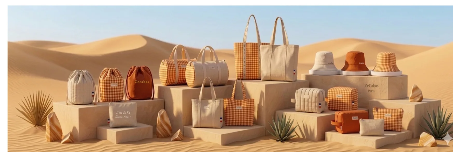 Collection ZeCabas Paris : cabas, tote bags, pochettes, trousses et bobs sur mesure